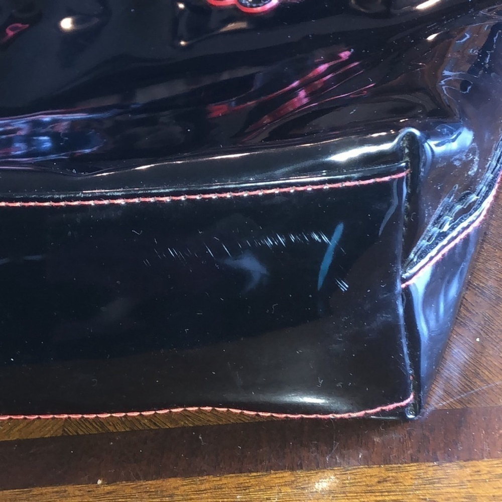 Stephanie Johnson for Saks Fifth Avenue Black Patent Leather Classic Bag Tote - Picture 10 of 13